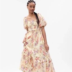 RARE Gap x Love Shack Fancy Floral puff sleeve maxi dress Size M Medium